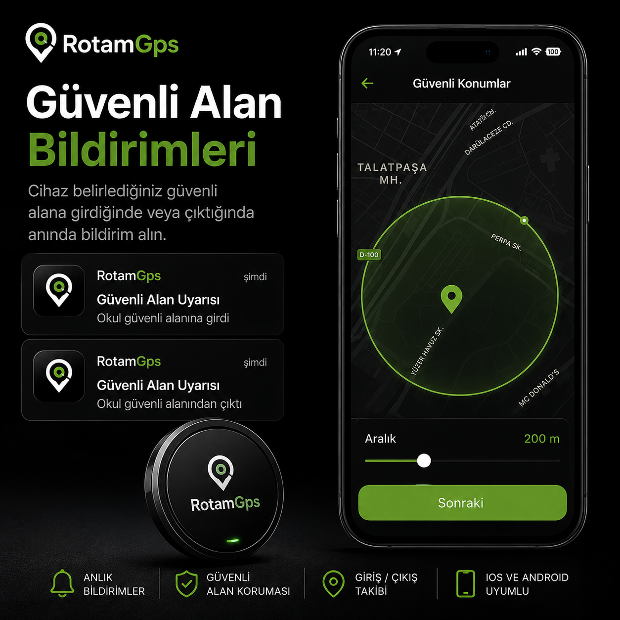 RotamGps- PRO Manyetikli Akıllı Takip Cihazı
